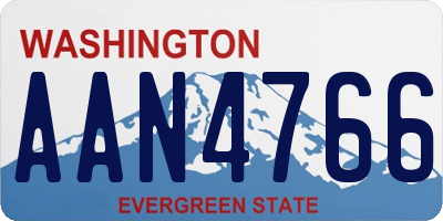 WA license plate AAN4766
