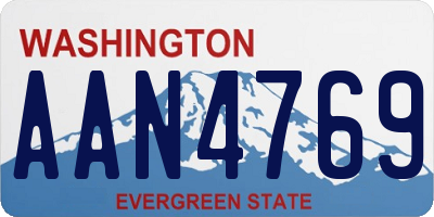 WA license plate AAN4769