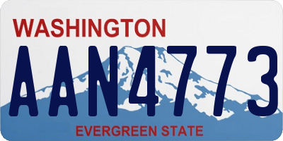 WA license plate AAN4773