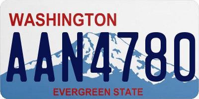 WA license plate AAN4780