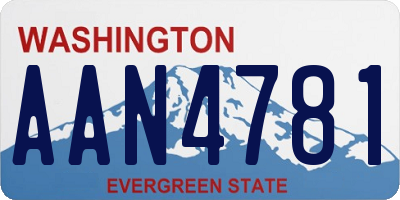WA license plate AAN4781