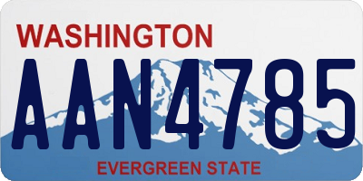 WA license plate AAN4785