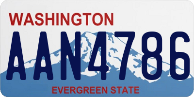 WA license plate AAN4786