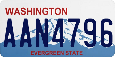 WA license plate AAN4796