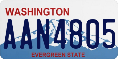 WA license plate AAN4805