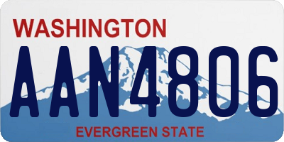 WA license plate AAN4806