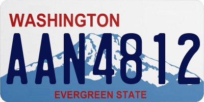 WA license plate AAN4812