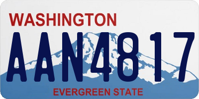 WA license plate AAN4817