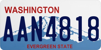 WA license plate AAN4818