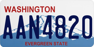 WA license plate AAN4820