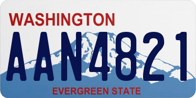 WA license plate AAN4821