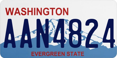 WA license plate AAN4824