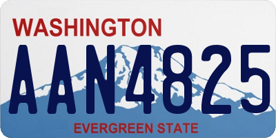 WA license plate AAN4825