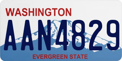 WA license plate AAN4829