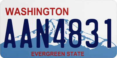 WA license plate AAN4831