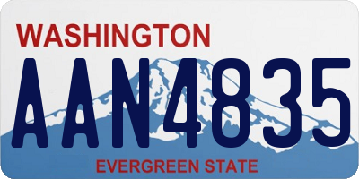 WA license plate AAN4835