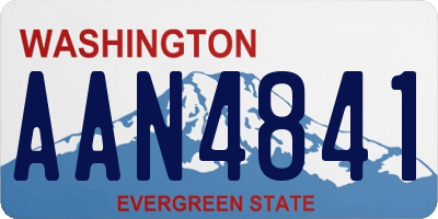 WA license plate AAN4841