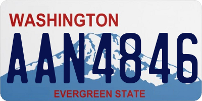 WA license plate AAN4846