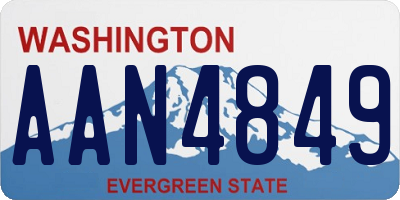 WA license plate AAN4849
