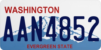 WA license plate AAN4852