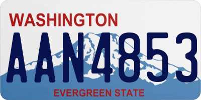 WA license plate AAN4853