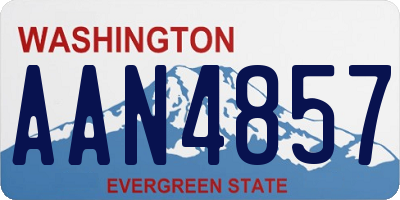 WA license plate AAN4857