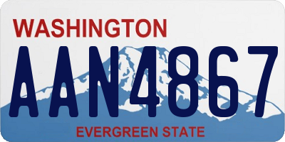 WA license plate AAN4867