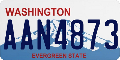 WA license plate AAN4873