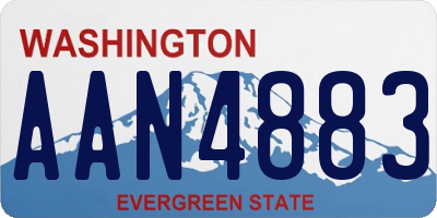 WA license plate AAN4883