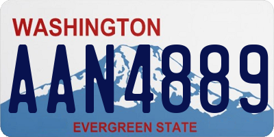 WA license plate AAN4889