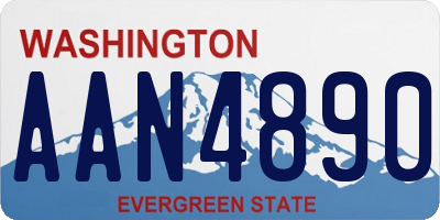WA license plate AAN4890