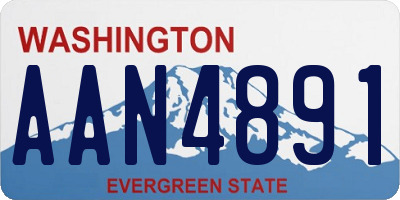 WA license plate AAN4891