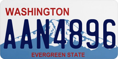 WA license plate AAN4896