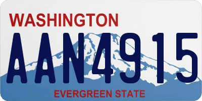 WA license plate AAN4915