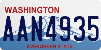 WA license plate AAN4935