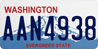WA license plate AAN4938