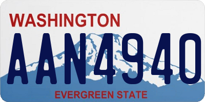WA license plate AAN4940