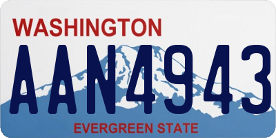 WA license plate AAN4943