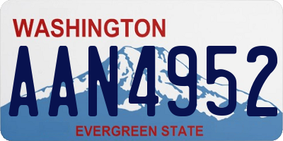 WA license plate AAN4952