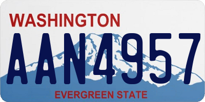 WA license plate AAN4957