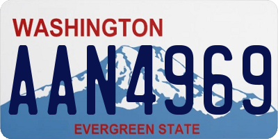 WA license plate AAN4969
