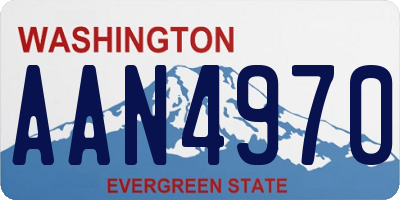 WA license plate AAN4970