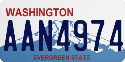WA license plate AAN4974