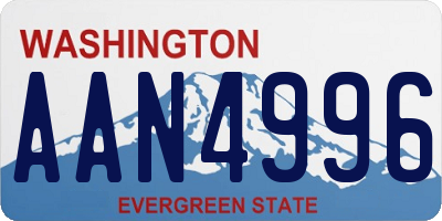 WA license plate AAN4996