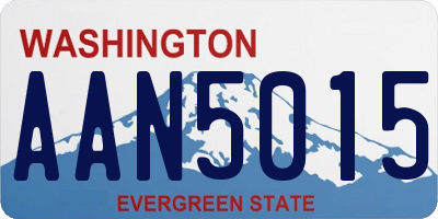 WA license plate AAN5015