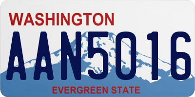 WA license plate AAN5016