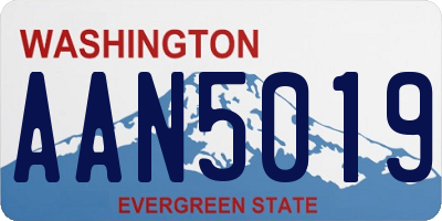 WA license plate AAN5019