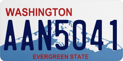 WA license plate AAN5041