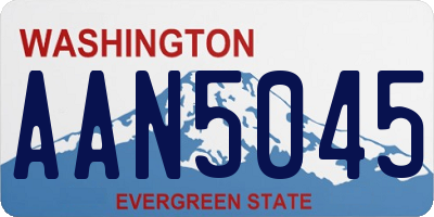 WA license plate AAN5045