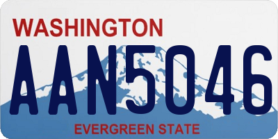 WA license plate AAN5046